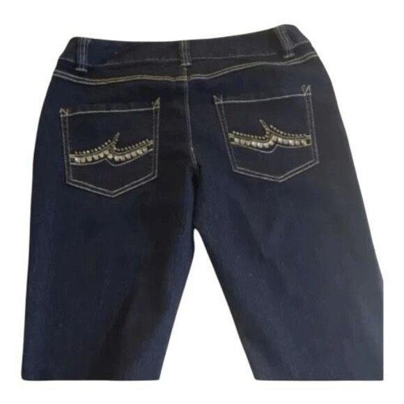 INC International Concepts Women Flare Leg Regular Fit Jeans Dark Blue Size 4 - Picture 5 of 11